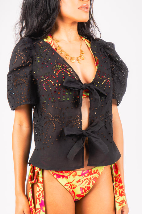 Isabelle Pennington-Edmead Broderie anglaise Bow Top