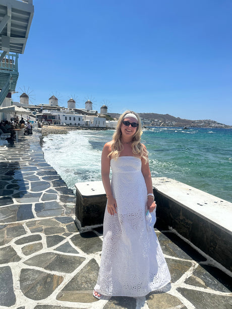 Isabelle Pennington-Edmead Broderie Anglaise Maxi Dress White