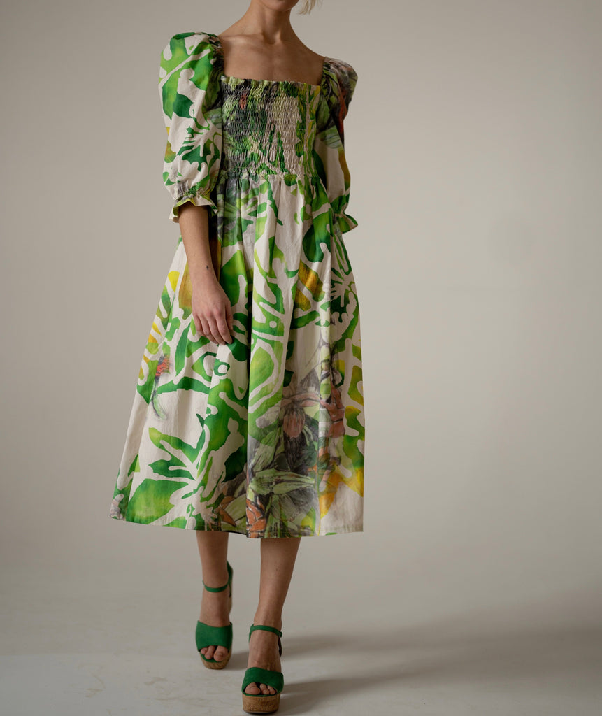 Isabelle Pennington-Edmead Palm Print dress