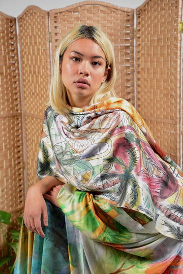 Isabelle Pennington-Edmead scarf Sanctuary Print Silk Scarf